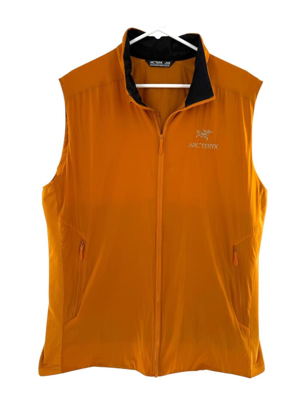 Arc'teryx Atom SL Vest Mens XL Orange Insulated Softshell Zip Pockets Outdoor
